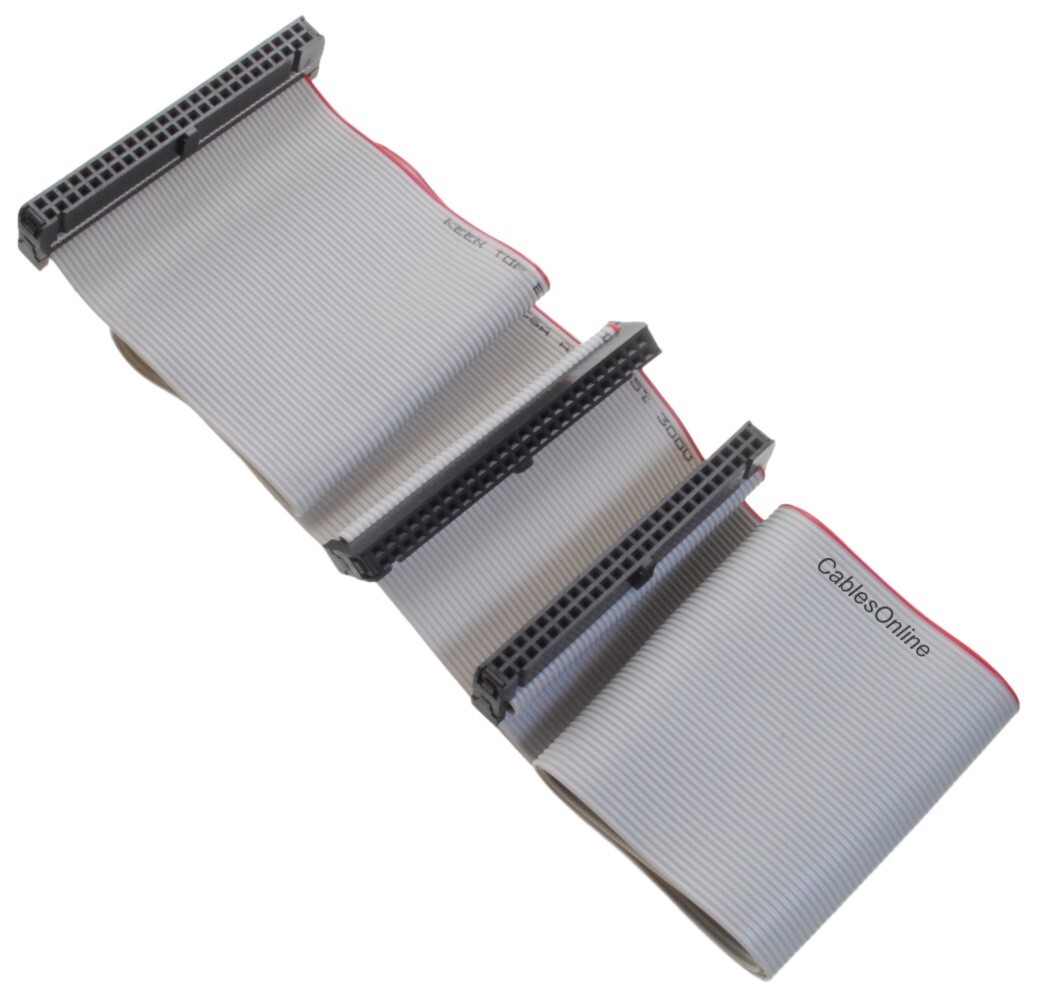 24" 50-Pin SCSI 3-Connector Internal Ribbon Cable Up To 2 Drives, CablesOnline