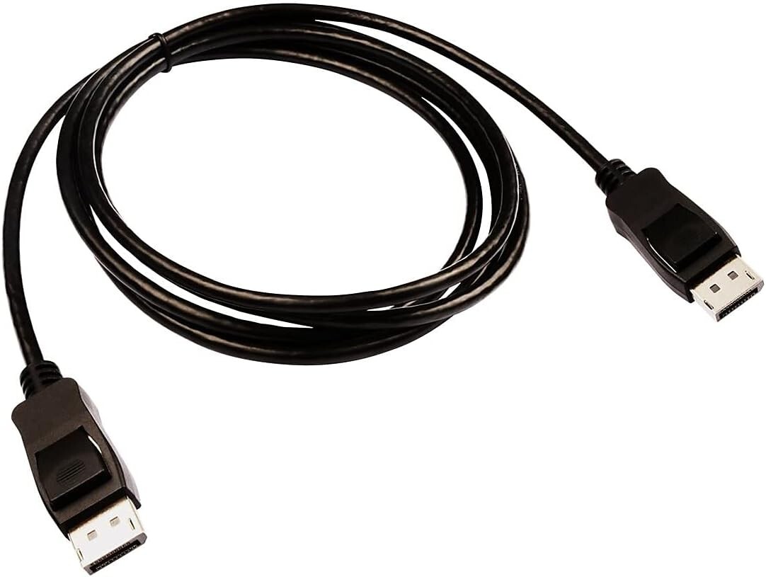 V7 Black Video Cable Pro DisplayPort Male to DisplayPort Male 2m 6.6ft