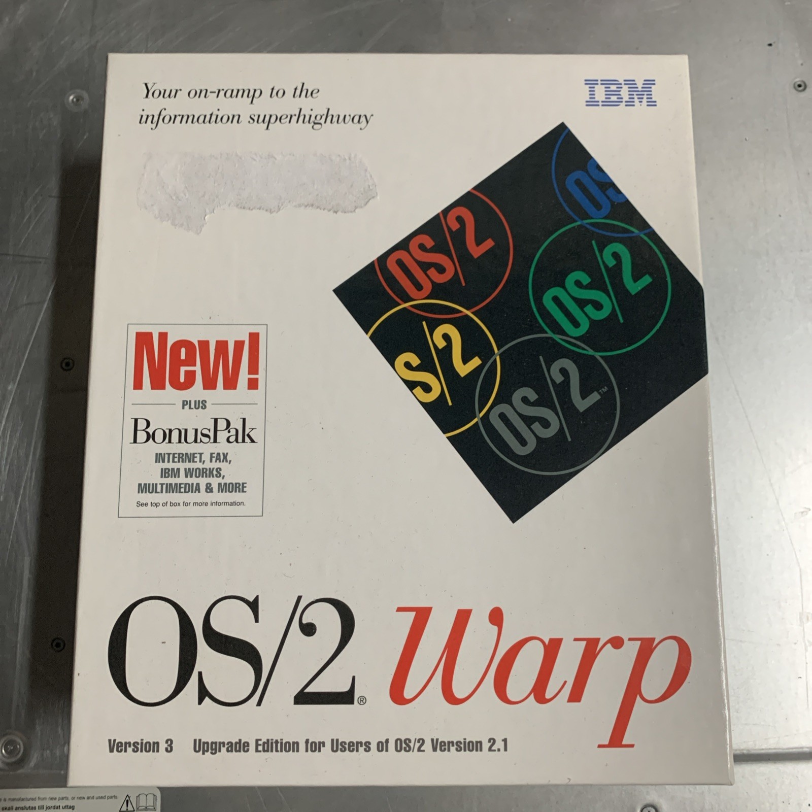 Unused - Vintage  IBM OS/2 Warp Version 3 with BonusPak 3.5" Floppy Disks
