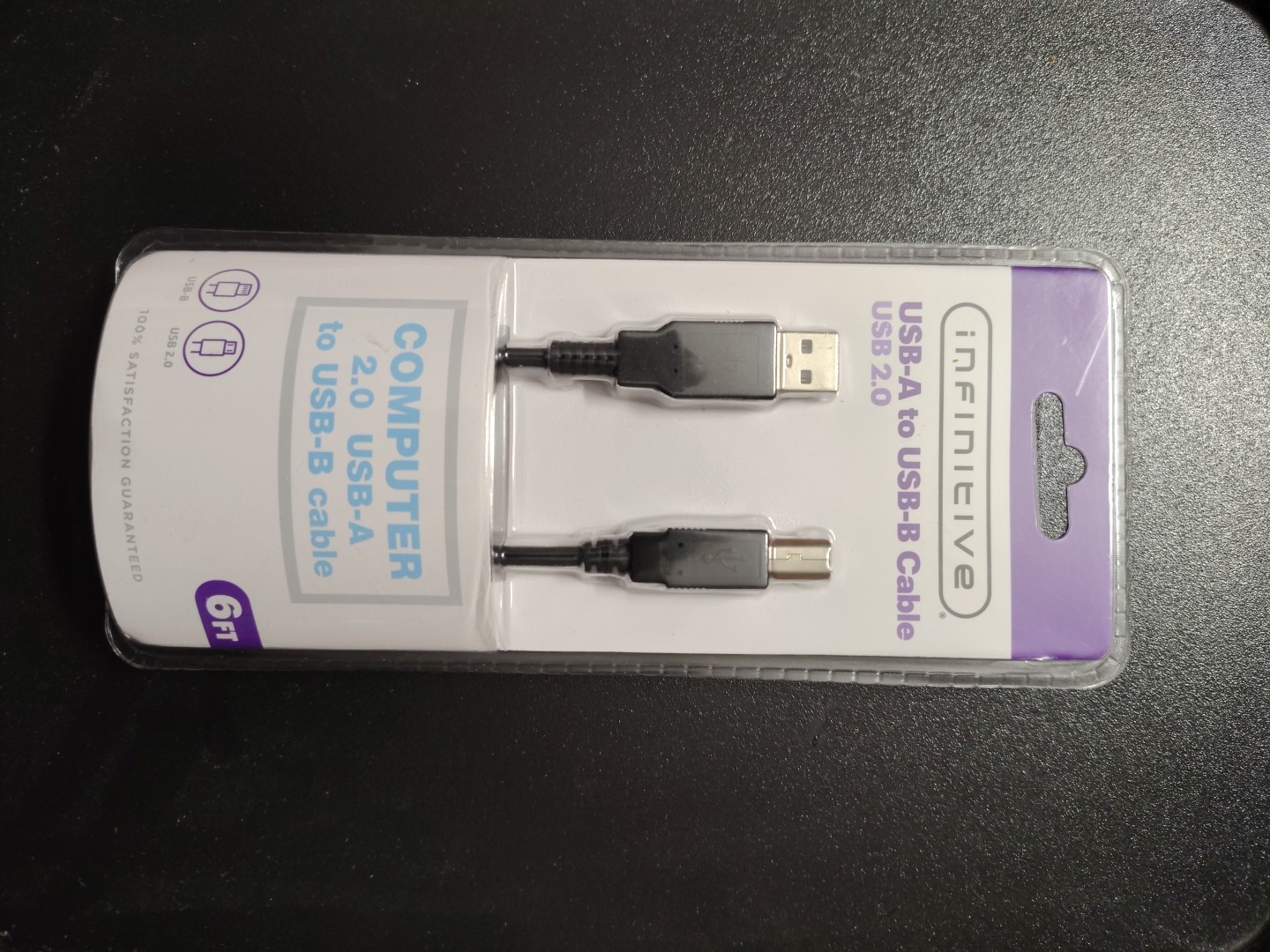 Infinitive Computer USB-A to USB-B Cable 6ft USB 2.0
