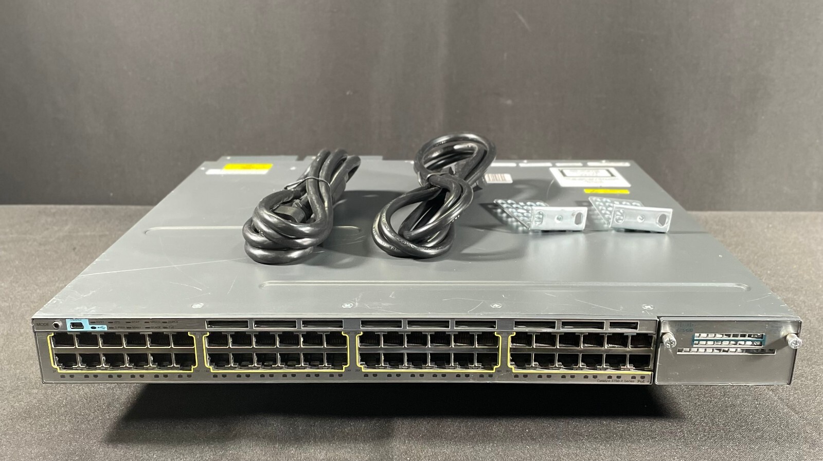 Cisco WS-C3750X-48PF-L 48 Port PoE Gigabit Switch / 2x AC- Same Day Shipping