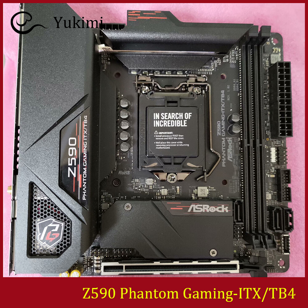 FOR ASROCK Z590 Phantom Gaming-ITX/TB4 DDR4*2 LGA 1200 64GB Motherboard Test OK