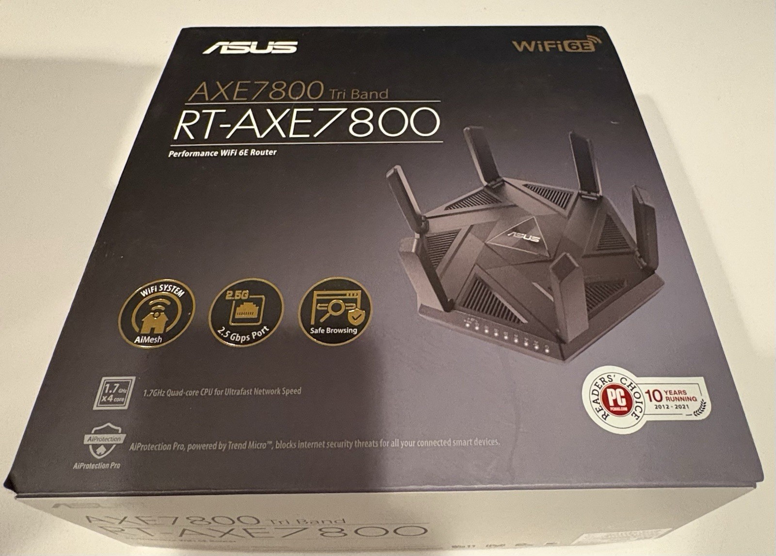 ASUS - RT-AXE7800 - Tri-band WiFi 6E Extendable Router (Original Box Included)