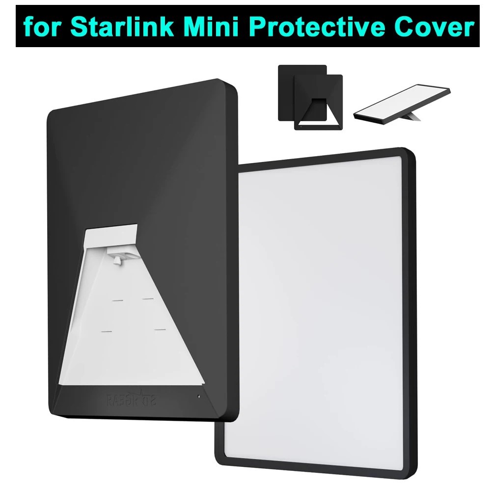 Protective Silicone Case for Starlink Mini with Anti Glare Cover Shield