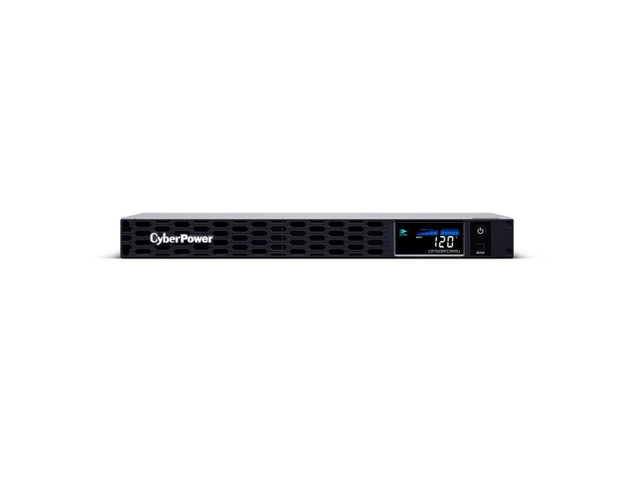 CyberPower PFC Sinewave CP700PFCRM1U 700VA Rack-mountable UPS - 1U