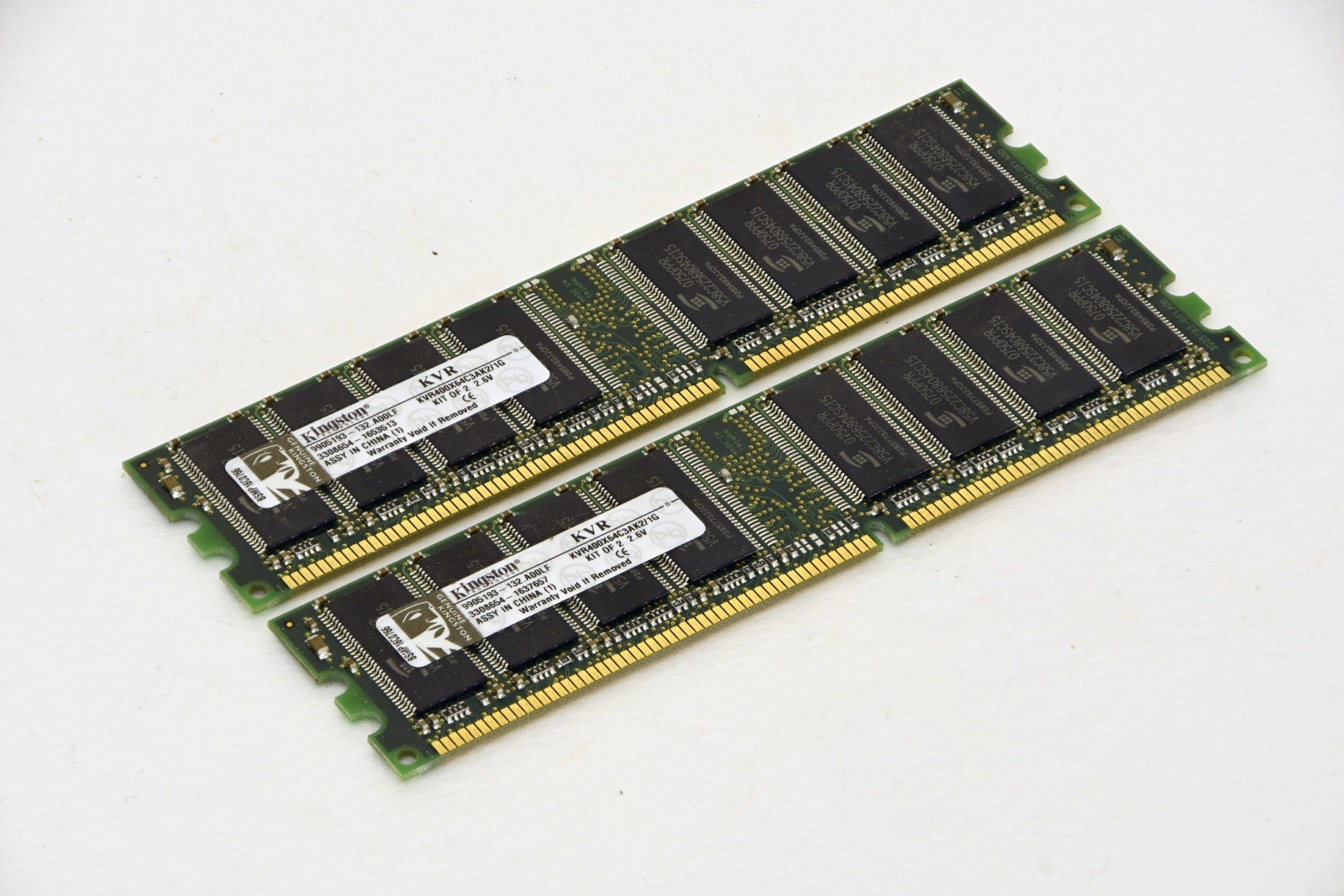 1GB Kingston ValueRAM DDR1 400 MHz (2x512MB) PC-3200 KVR400X64C3AK2/1G Pair