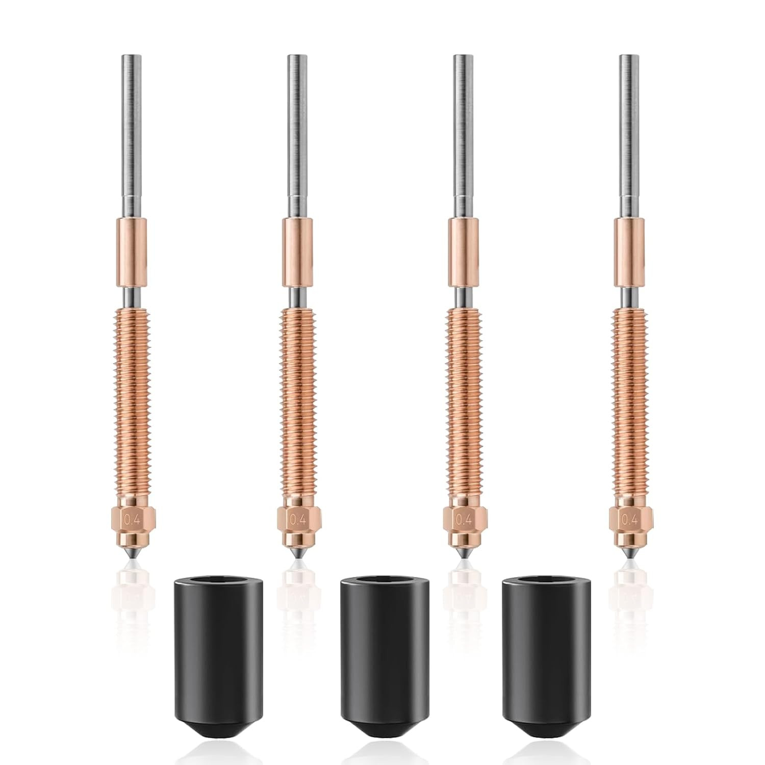 4PCS K2 plus Replacement 0.4Mm Nozzle Kitsfor Creality K2 Pro/K2 Plus/K2/Hi 3D P