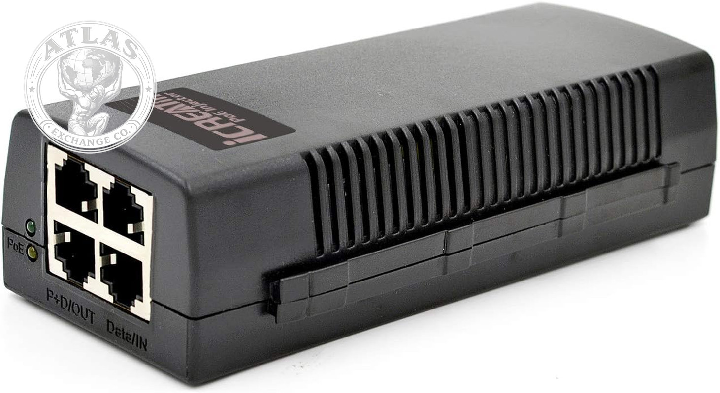 2-Port Gigabit Poe+ Injector Adapter, IEEE 802.3 at and IEEE 802.3 Af Compliant