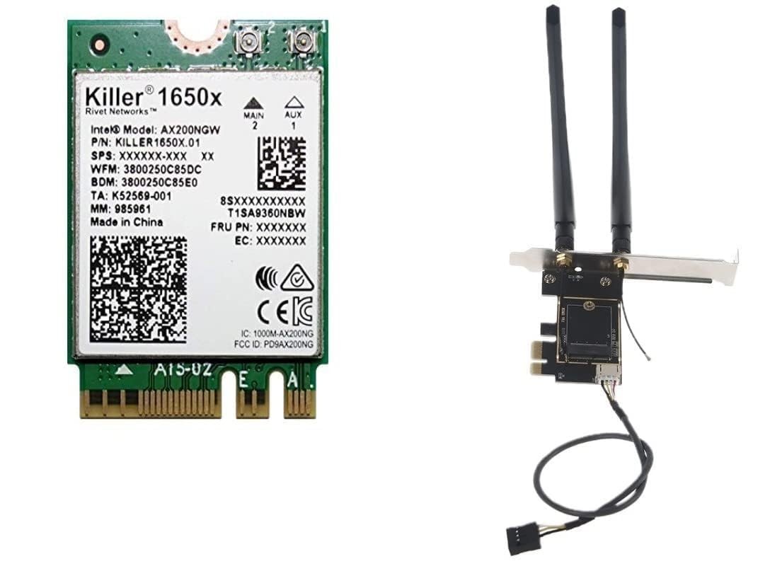 AX1650x Killer Series Desktop Wi-Fi 6 Kit | 2.4 Gbps | Bluetooth 5.2 Support |
