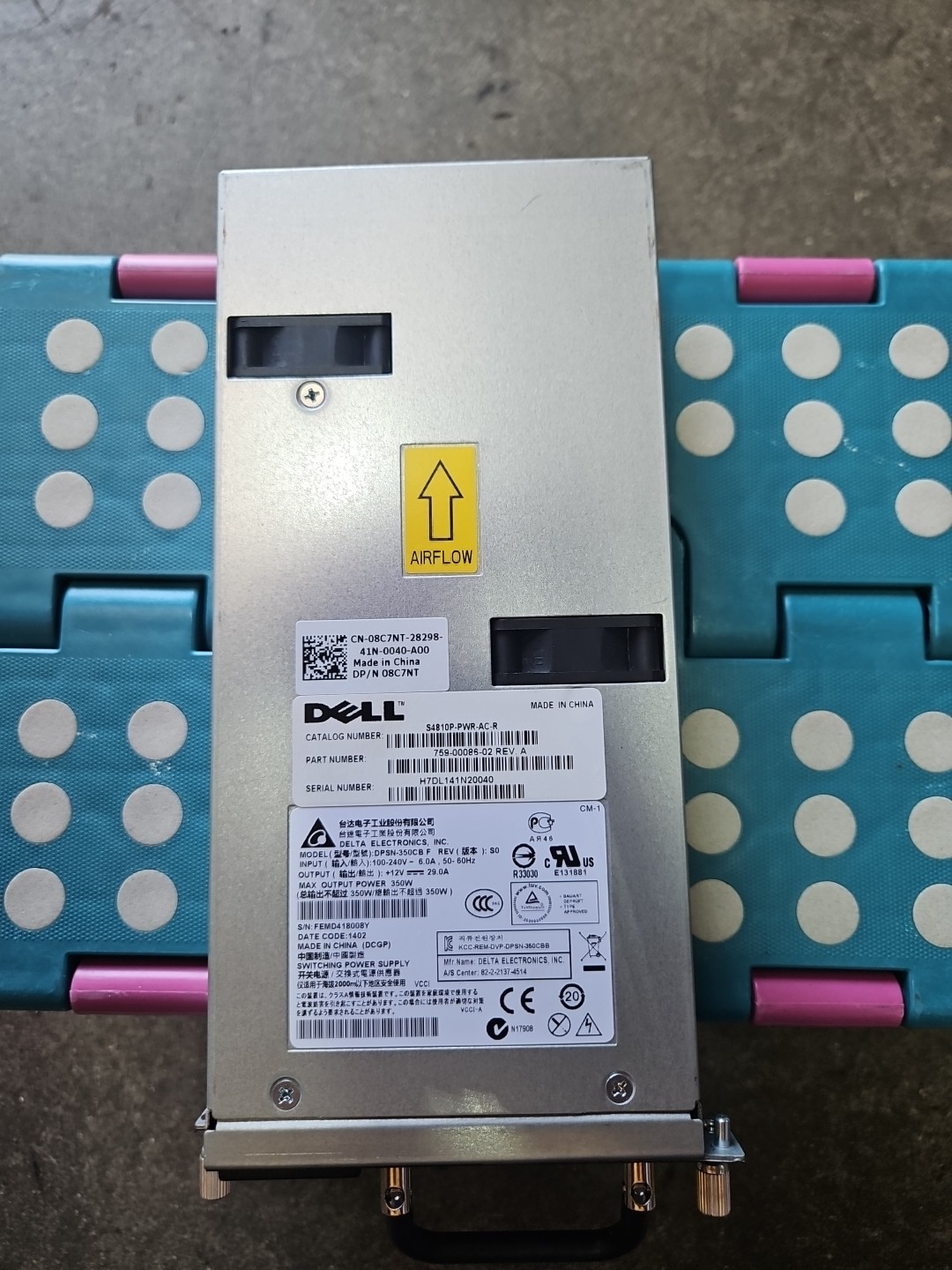 Dell DPSN-350CB S4810P-PWR-AC-R 08C7NT 759-00086-02 Power Supply