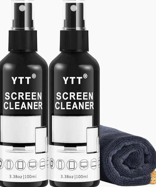 Screen Cleaner Spray Kit (2X) - TV Screen Cleaner Spray and Microfiber Cleaning