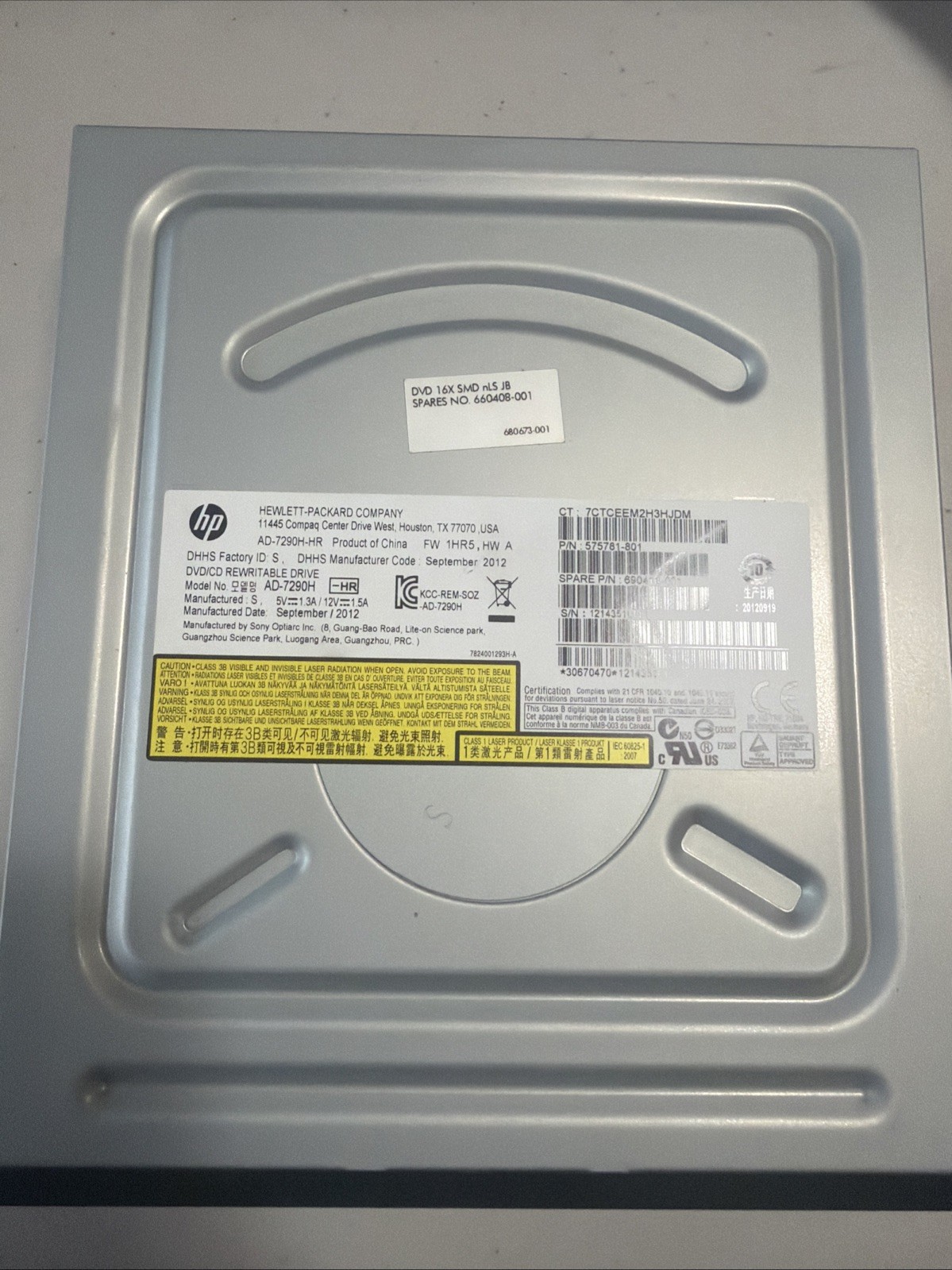 HP AD-7290H 16X DVD/CD Rewritable Optical Disc Drive SATA Internal PC Drive
