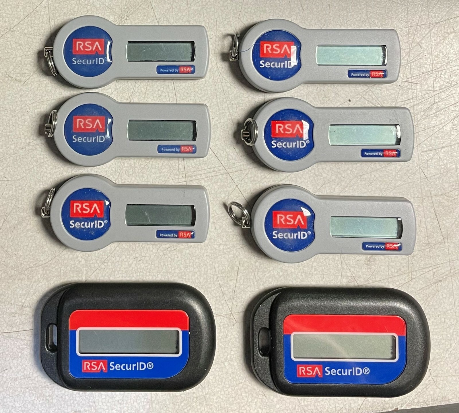 LOT 8x RSA SecurID Security Token KeyFob Expired 2006,2007,2008 