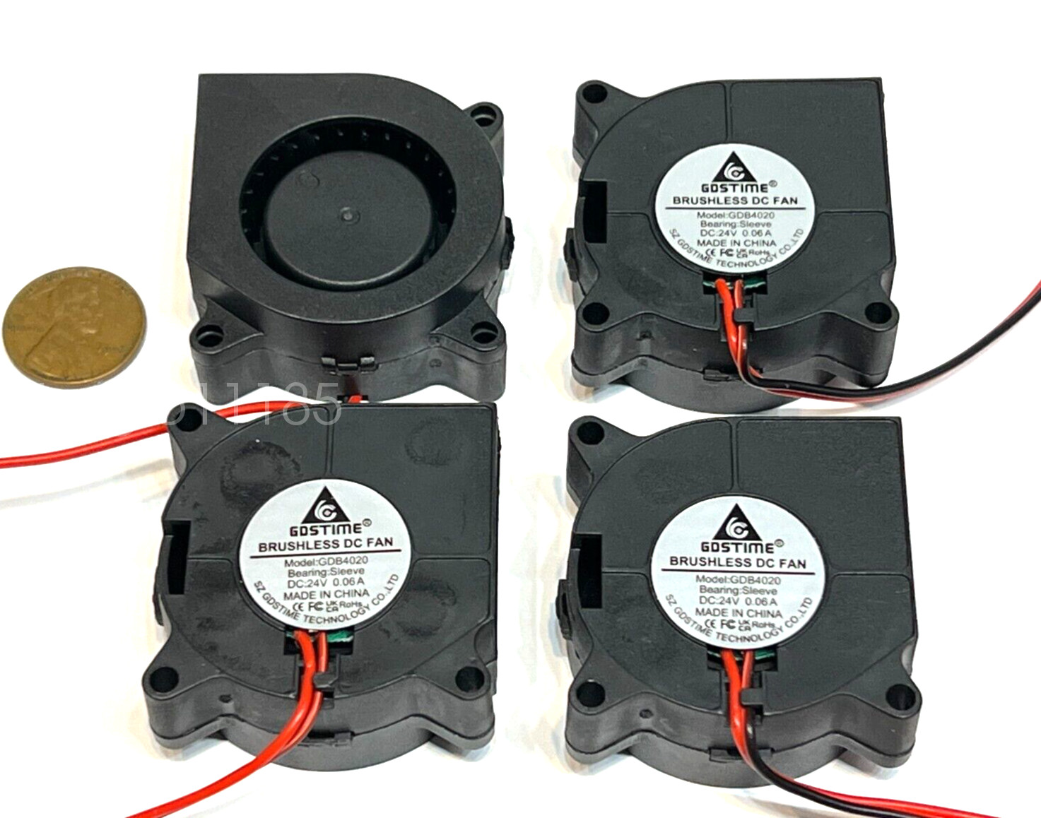 4 Pieces 24v blower fan quiet dc cooling 40mm  3d printer replacement 4020
