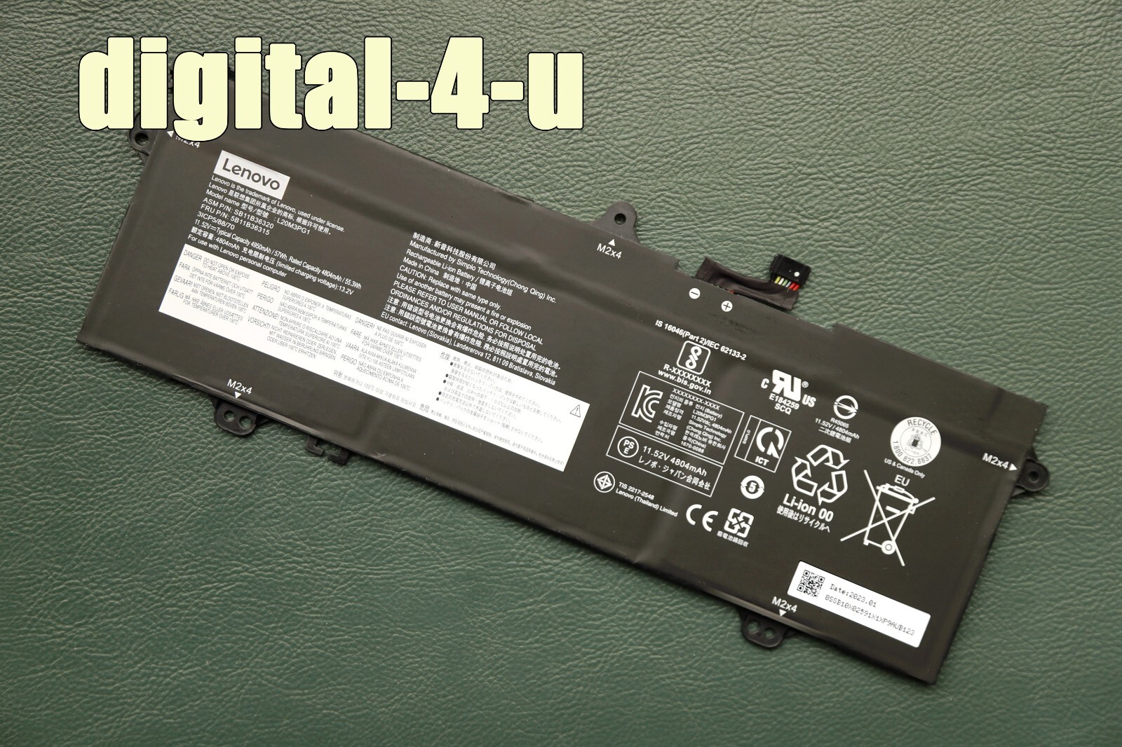 Genuine L20L3PG1 L20M3PG1 L20D3PG1 OEM Battery for Lenovo 14w Gen 2 SB11B36307