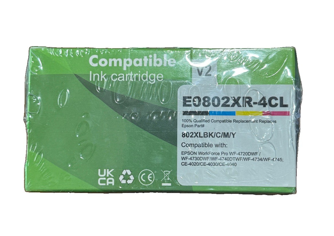 V2 4-Pack Compatible Ink Cartridges E0802XR-4CL