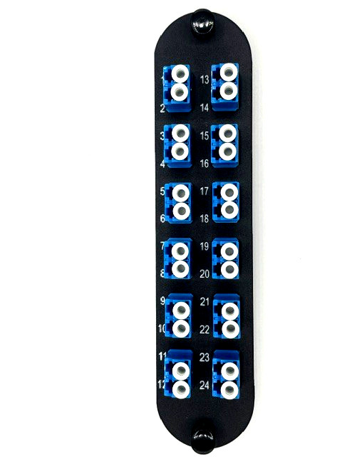 CCH-CP24A9 Equal 12 DX  Fiber Adapter Panel LC 24 Port Vertical Numbered SM UPC