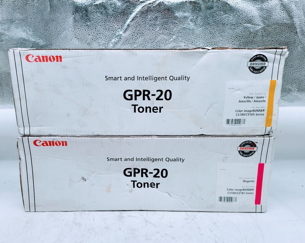 Lot of 2 Canon GPR-20 Toner Cartridge  Magenta / Yellow
