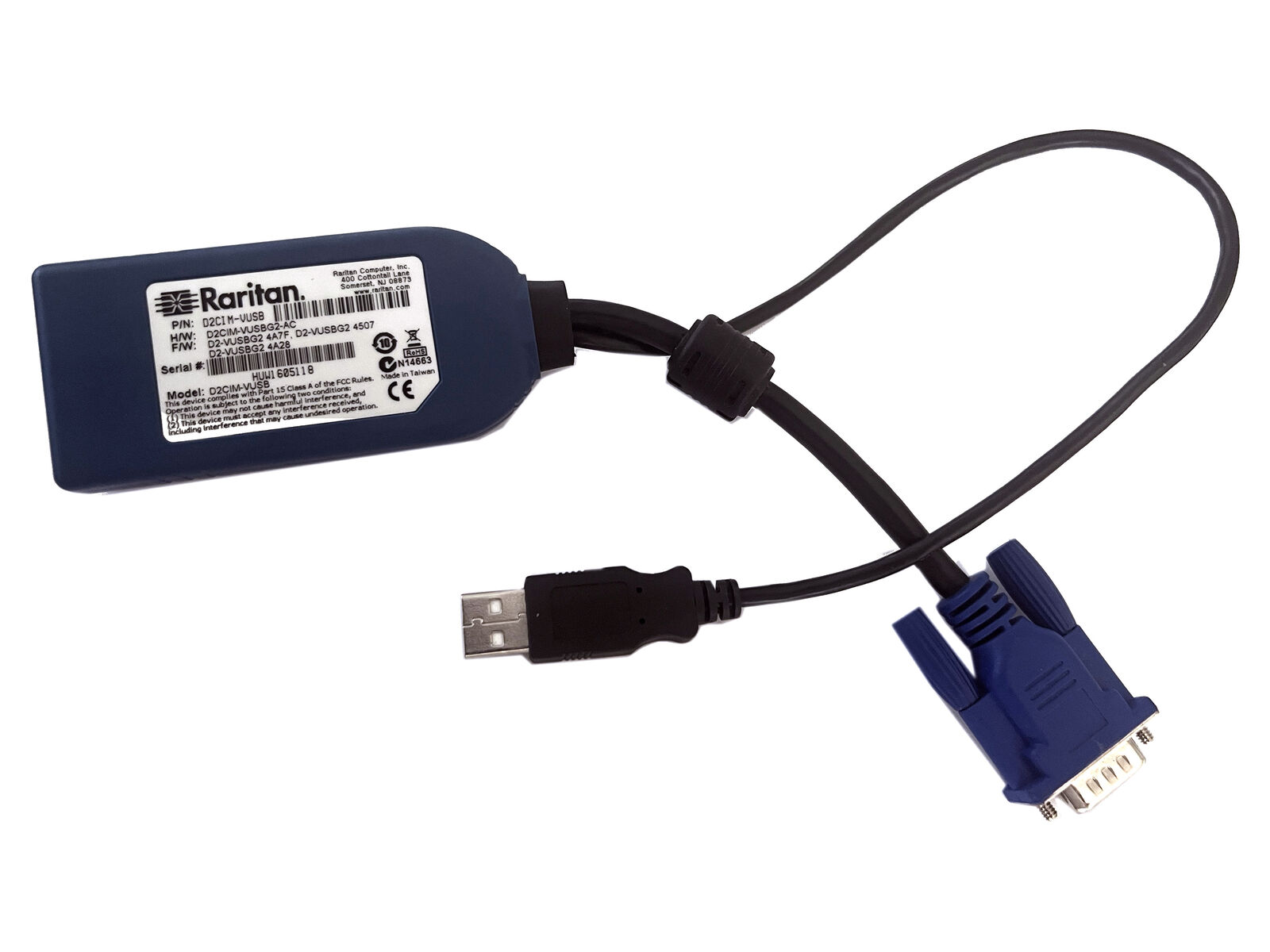 Raritan D2CIM-VUSB Dominion KX II USB KVM Switch Virtual Media CIM Modules