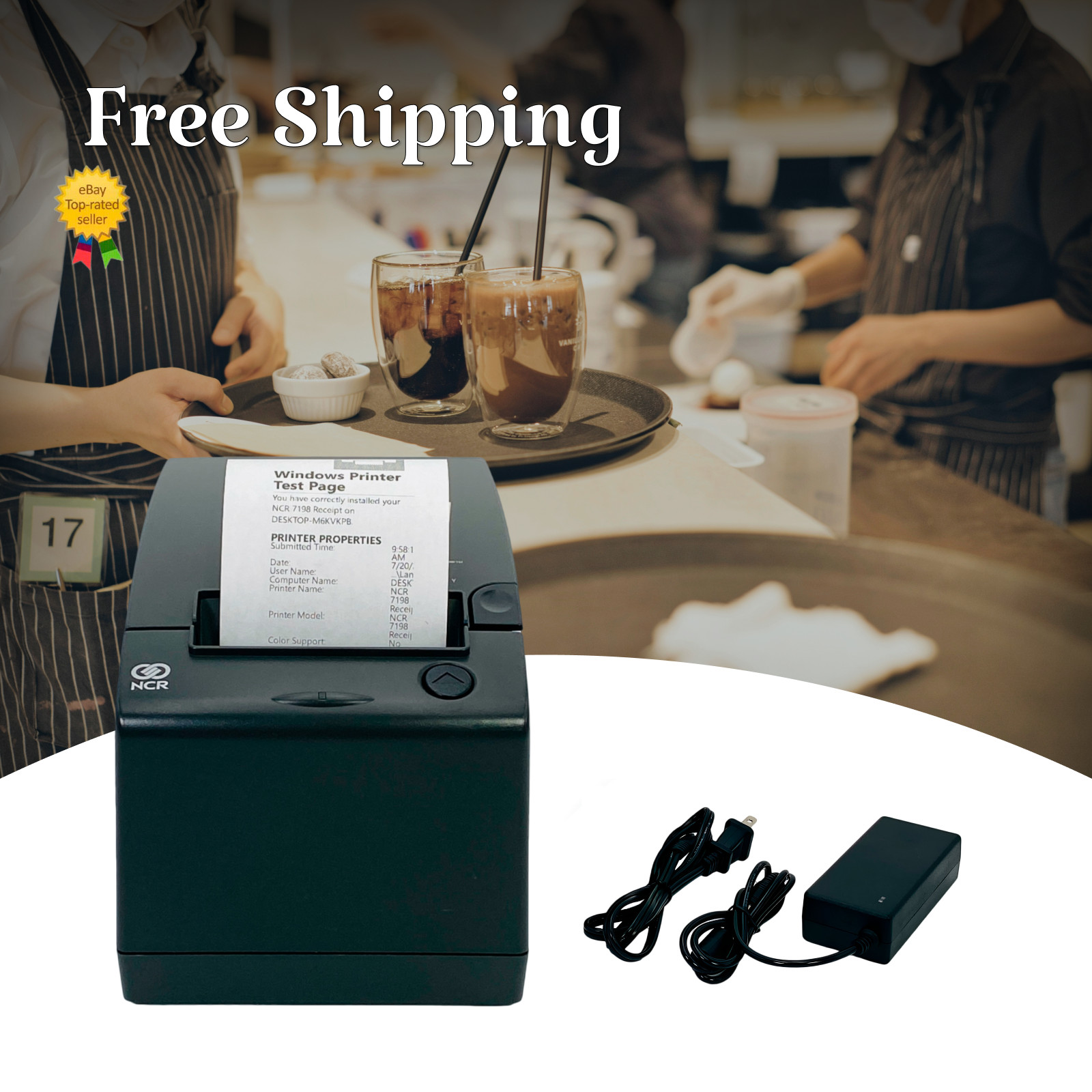 TESTED Thermal RealPOS Receipt Printer USB Serial for works with POS Systems