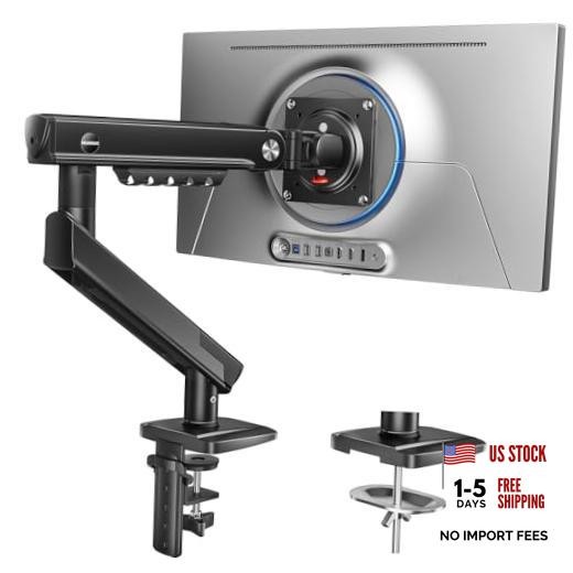 FlowLift Pro Monitor Arm for 13–32" Screens, MechaSpring Monitor Mount, Fully