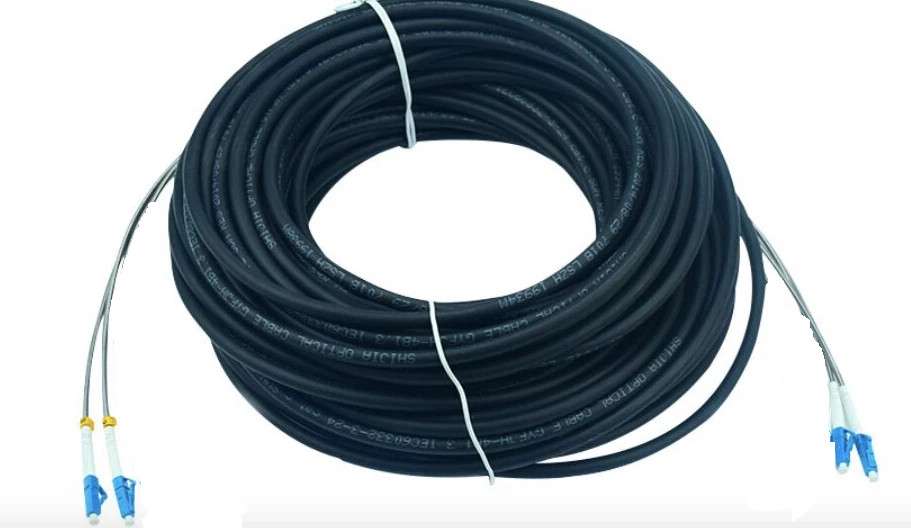 150M LC to LC UPC Single-Mode 9/125 2 Core Outdoor Armored Fiber Patch Cord -586