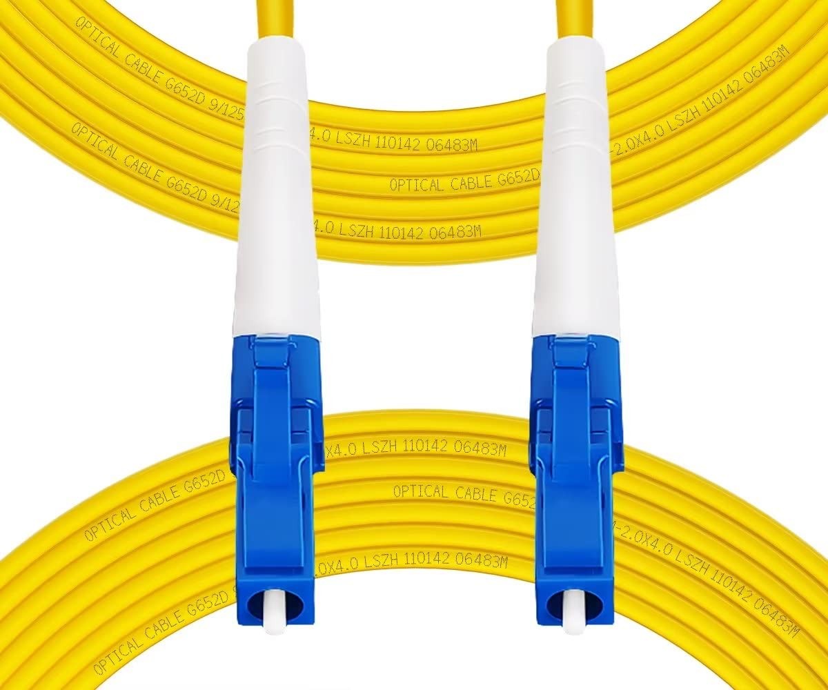 LC to LC OS2 Fiber Optic Cable Single Mode Simplex 75M 246ft 1-Pack