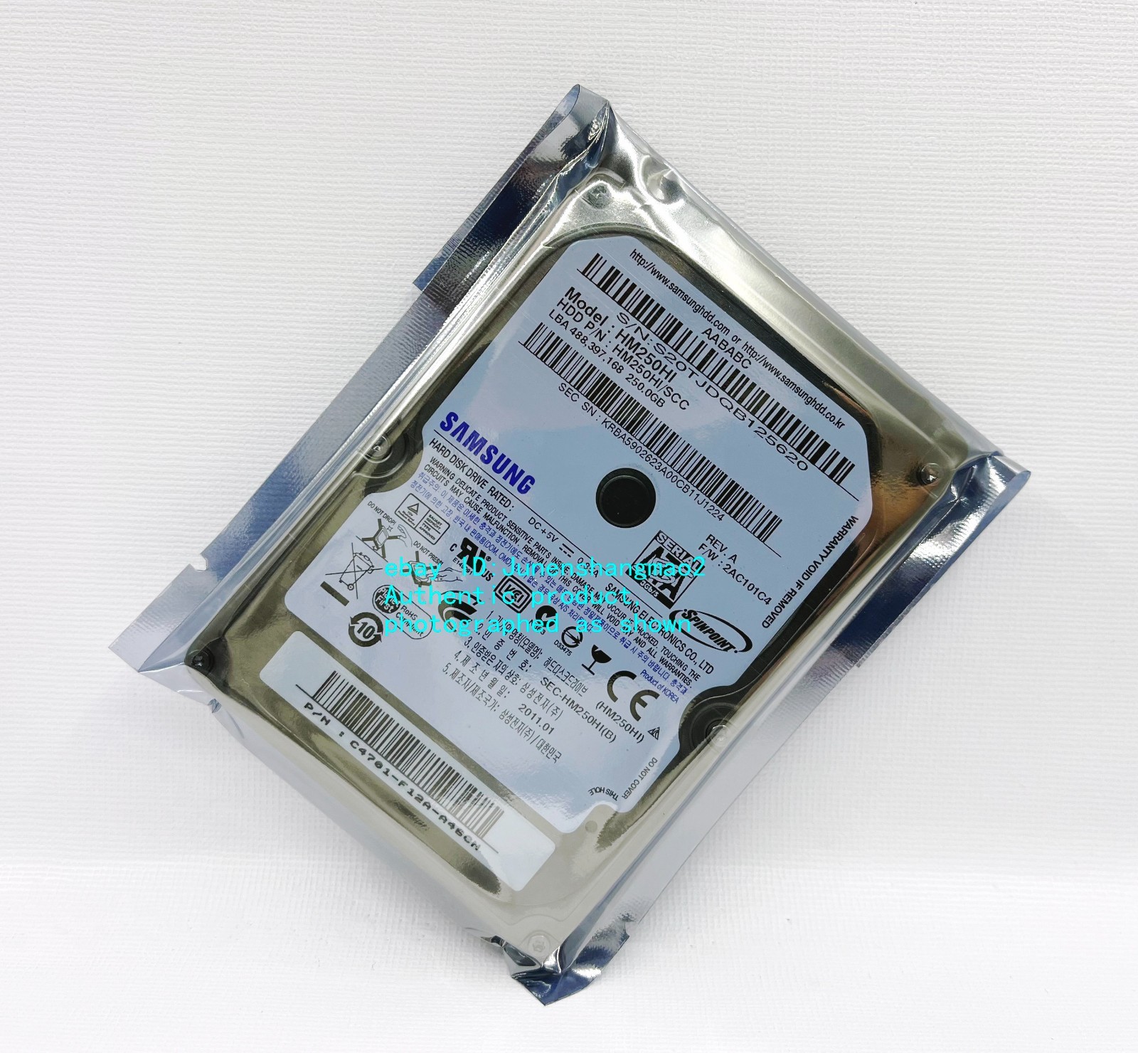 Samsung 250GB 5400RPM HM250HI SATA 2.5" Laptop Hard Drive