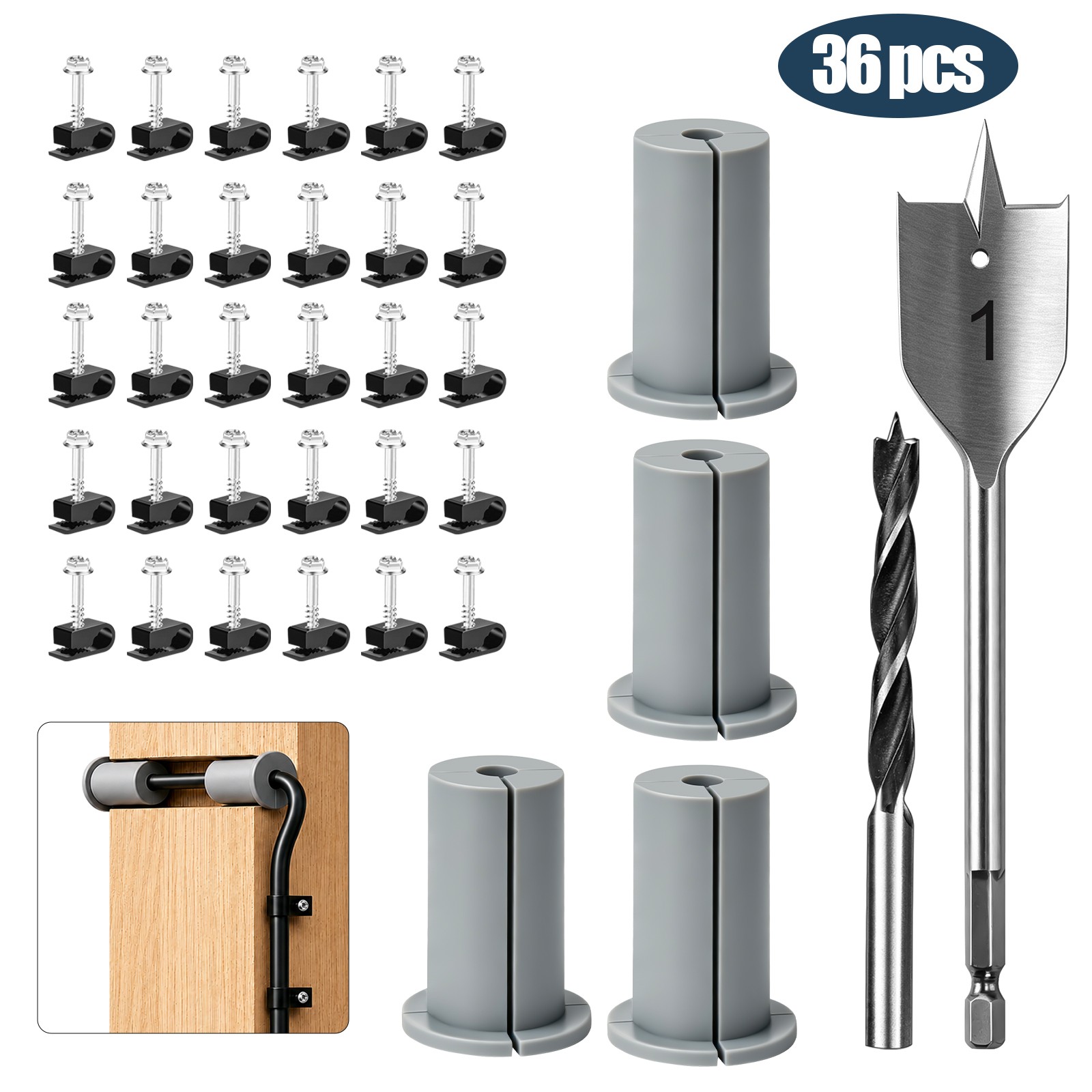 Starlink Cable Routing Kit Wall Cable Entry w/ Grommets Drill Bits Clips RV Home