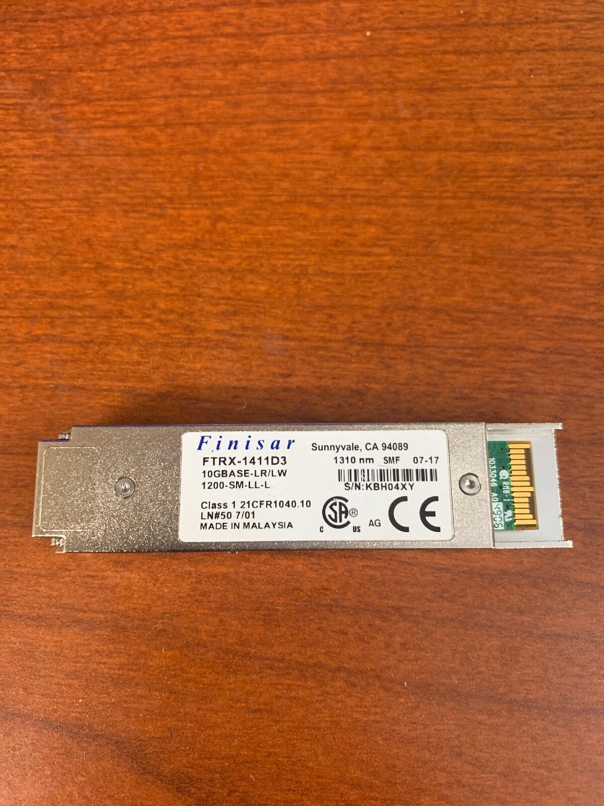 Finisar FTRX-1411D3 1200-SM-LL-L 10GBASE-LR/LW 1310nm 10km XFP