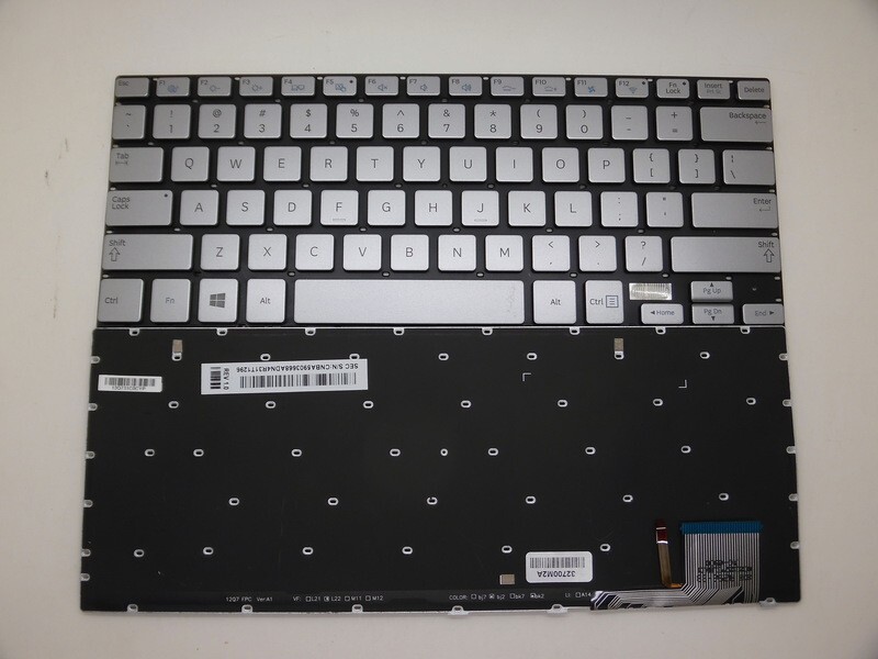 New FOR SAMSUNG NP740U3E 740U3E NP730U3E 730U3E US Keyboard Silver Backlit