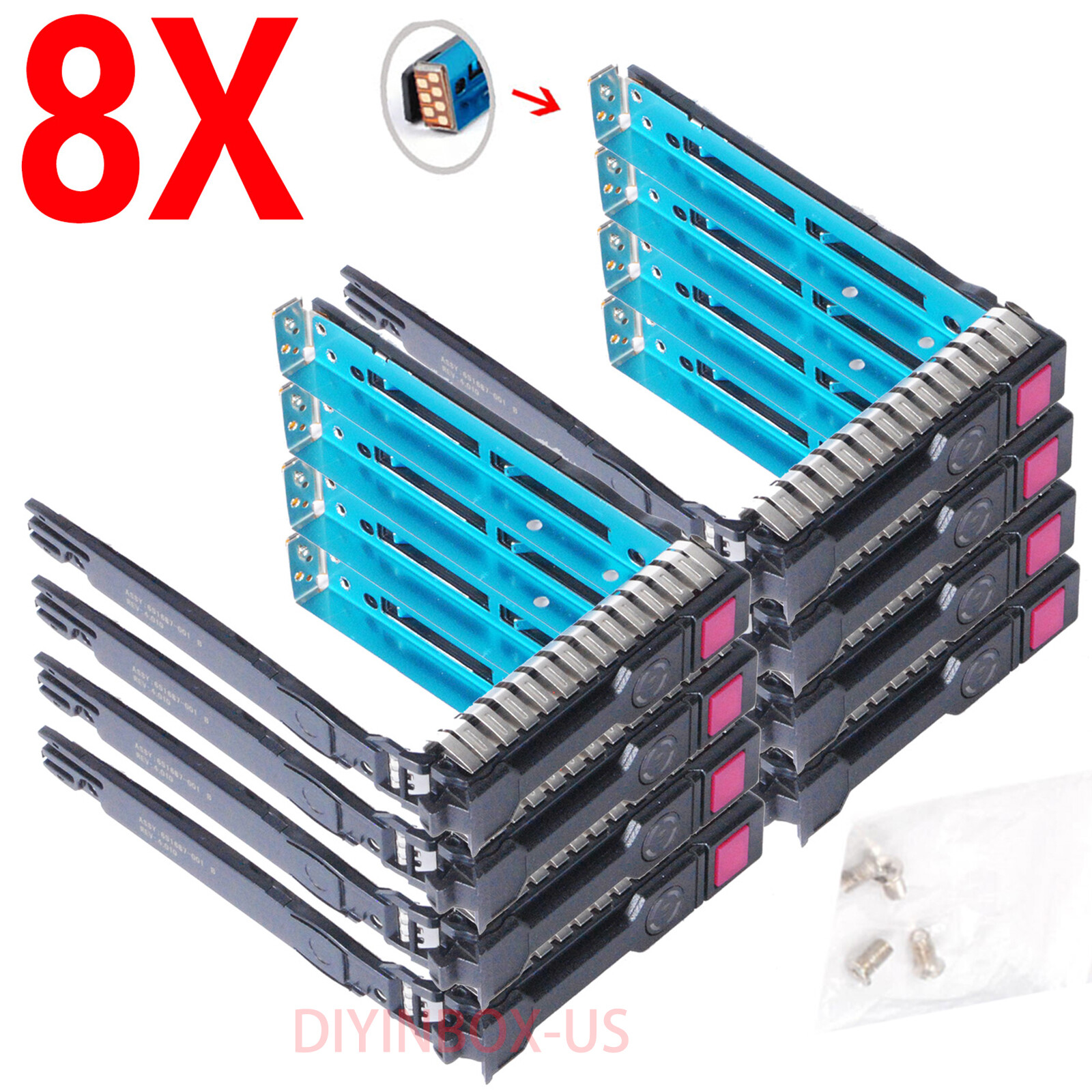 2.5" HD Tray Caddy for HP DL380 DL360 G8 G9 651687-001 651699-001 Lot of 8