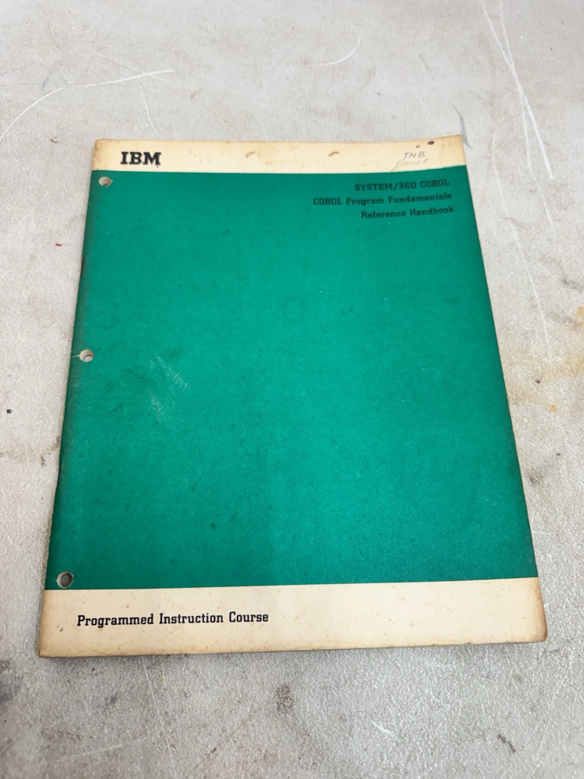 IBM System/360 COBOL Program Fundamentals Reference Handbook Vintage Manual