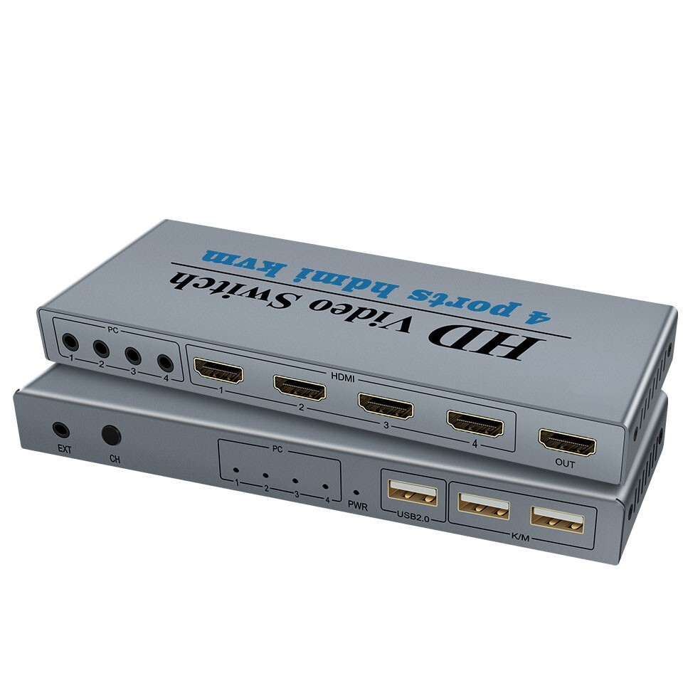HDMI switch 4-port switch 4-in-1 output USB KVM display 4K suitable for Win7D