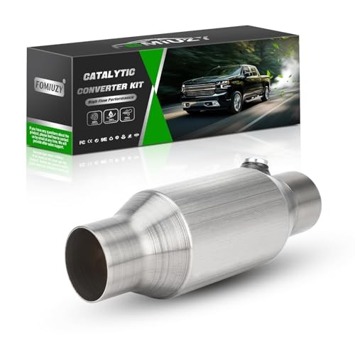 Inlet/Outlet Universal High Flow Front Catalytic Converter 2.5 Inch 1 Pack