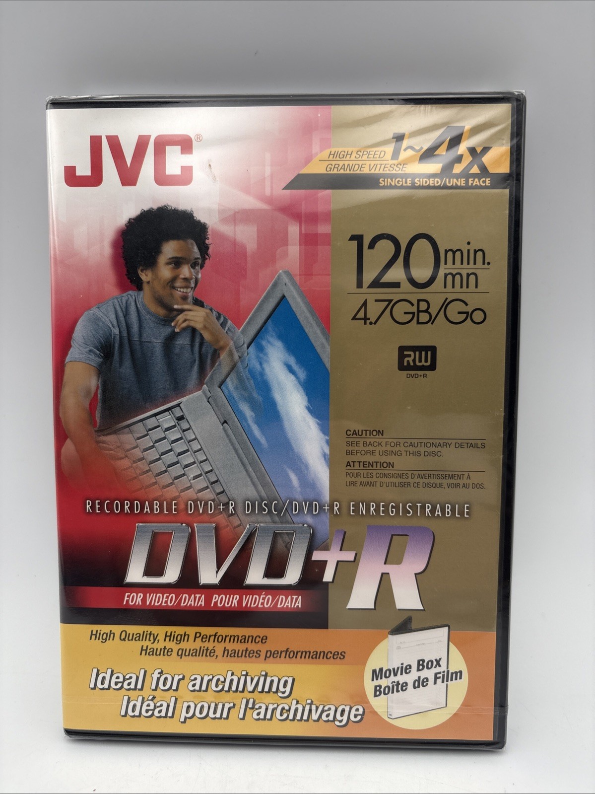 JVC Blank Recordable DVD-R 10 Pack 4.7 GB 1~8x 120 Minutes: Sealed in Tall Cases