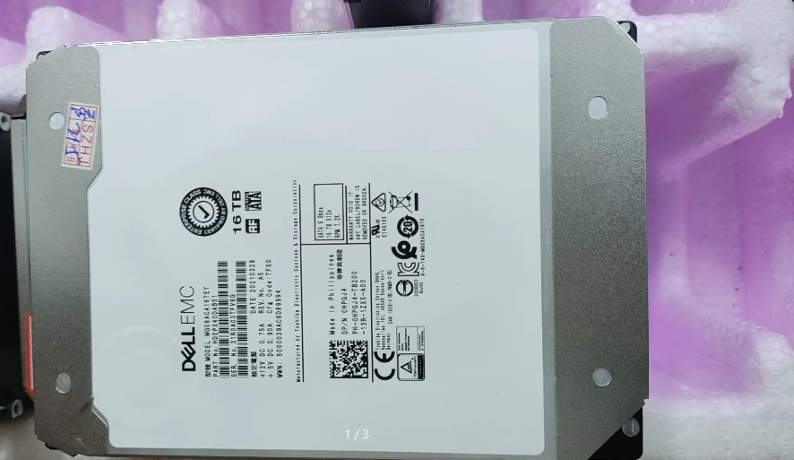 Dell EMC 16TB SATA HDD 6Gb/s 7.2K 3.5" 0HPGJ4 MG08ACA16TEY