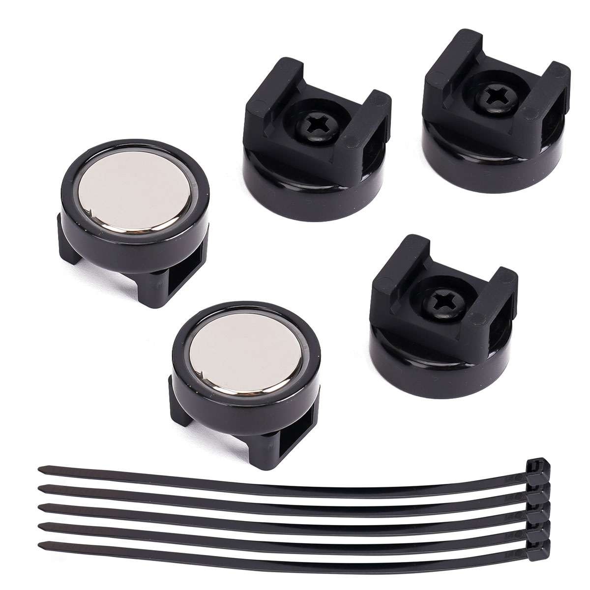 5Pcs Magnetic Cable Zip Tie Mount Base Wire Clips Management Base Holder w/ Tips