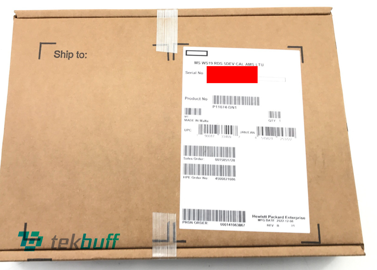 HPE Microsoft Windows Server 2019 5-CAL License - (P11074-DN1)