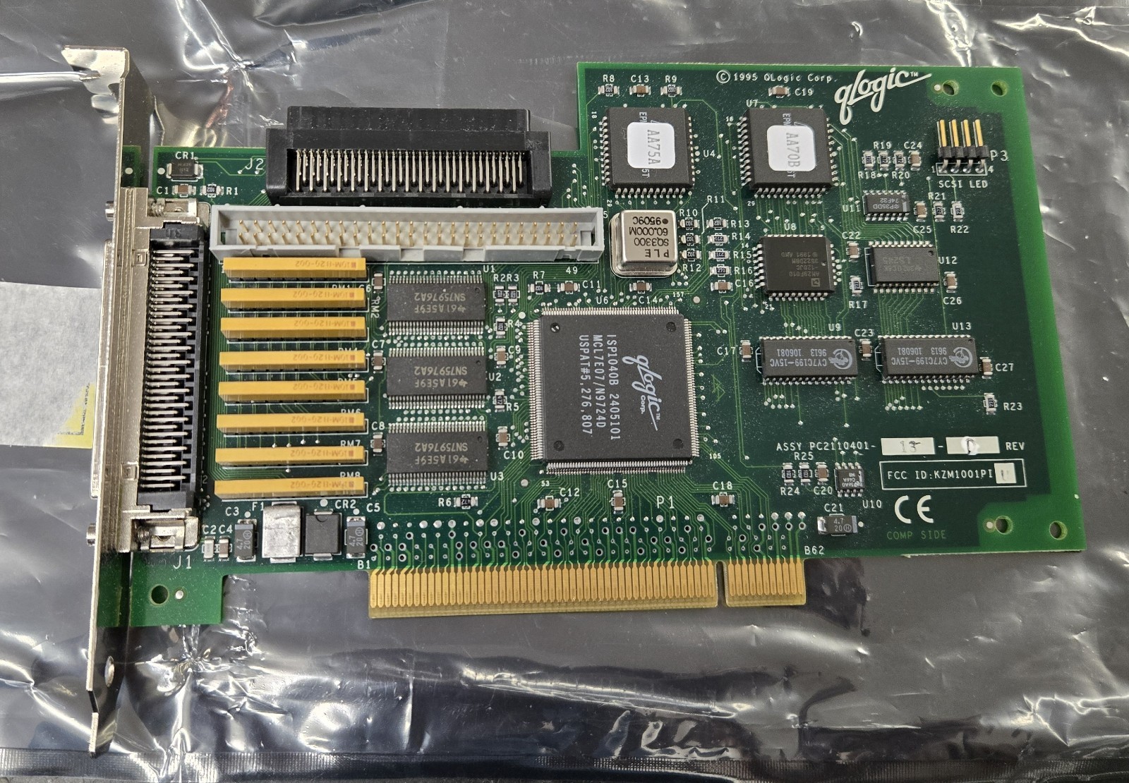 QLogic PC2010403-11 KZPBA-CX PCI SCSI RAID controller card - DEC OEM TESTED