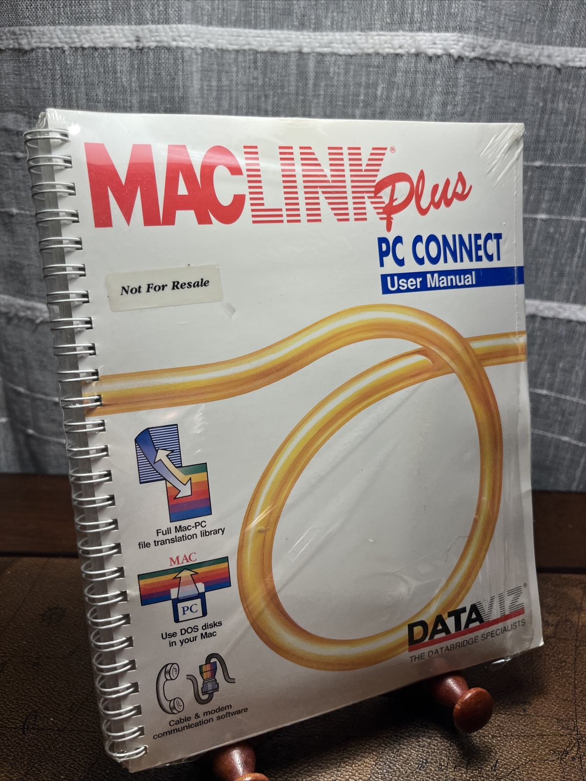 Maclink Plus PC Connect V8.1 Dataviz 1996 See Pics Transfer Files VTG Mac PC