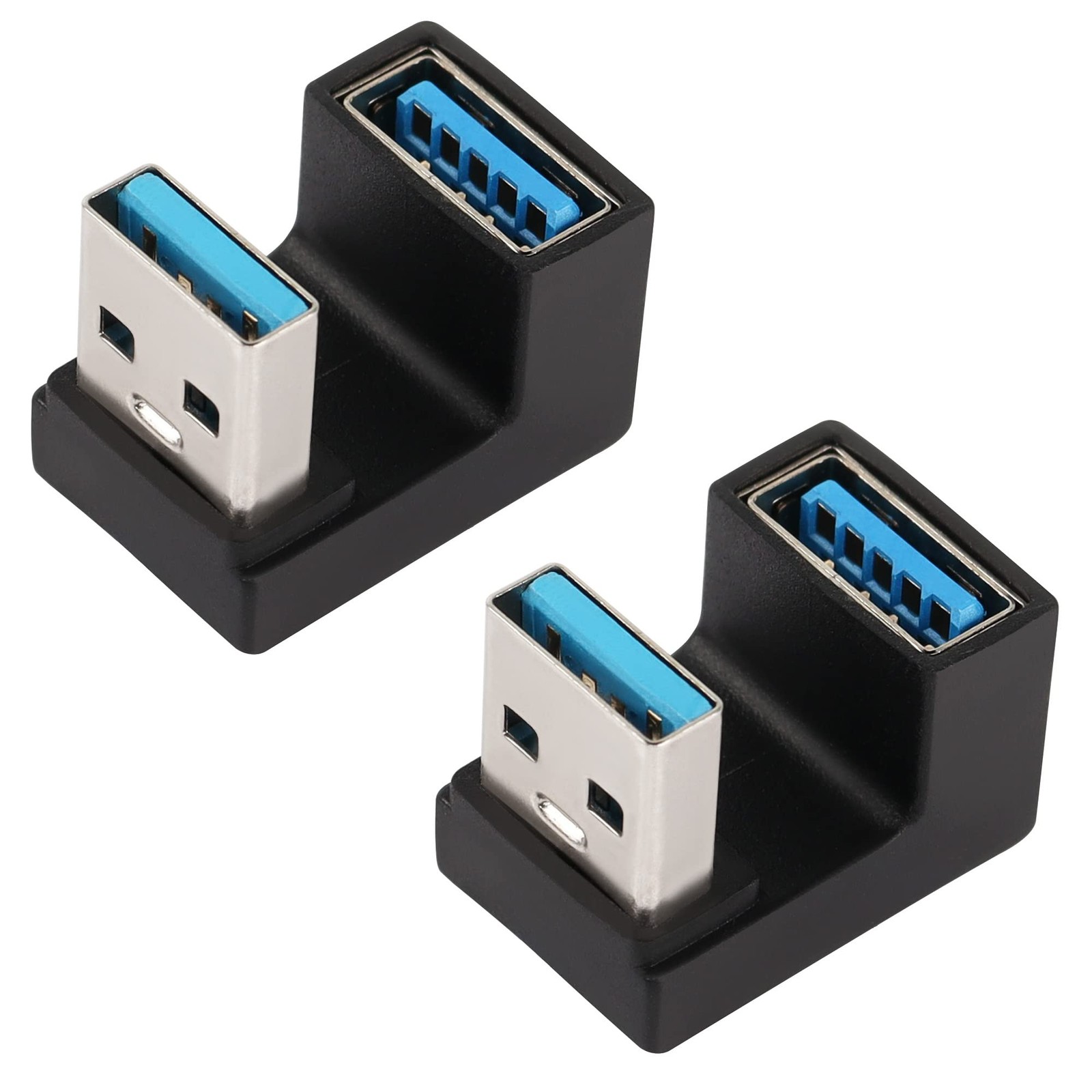 2 PCS U Shape USB 3.1 Adapter 180 Degree USB A Male To Female Coupler 10Gbps
