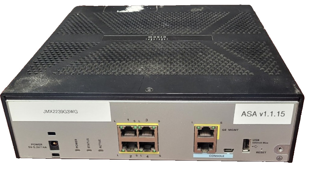 Cisco ASA 5506-X ASA5506H V02 Network Security Appliance Firewall w/ AC Adap #73