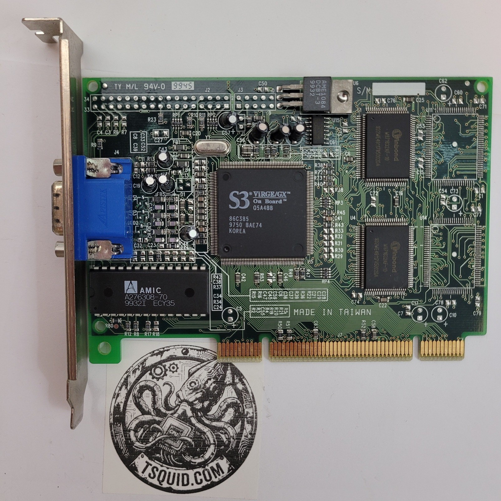 S3 ViRGE/GX 86C385 PCI Graphics Card Vintage Video Card VGA 2MB-4MB Winbond