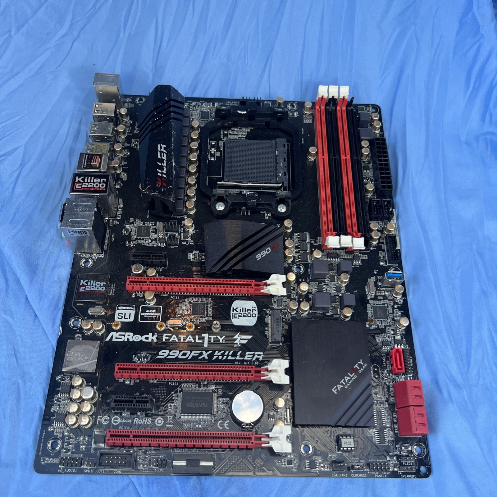 AsRock Fatal1ty 990FX Killer AM3+ ATX AMD DDR3 Motherboard Untested / For Parts