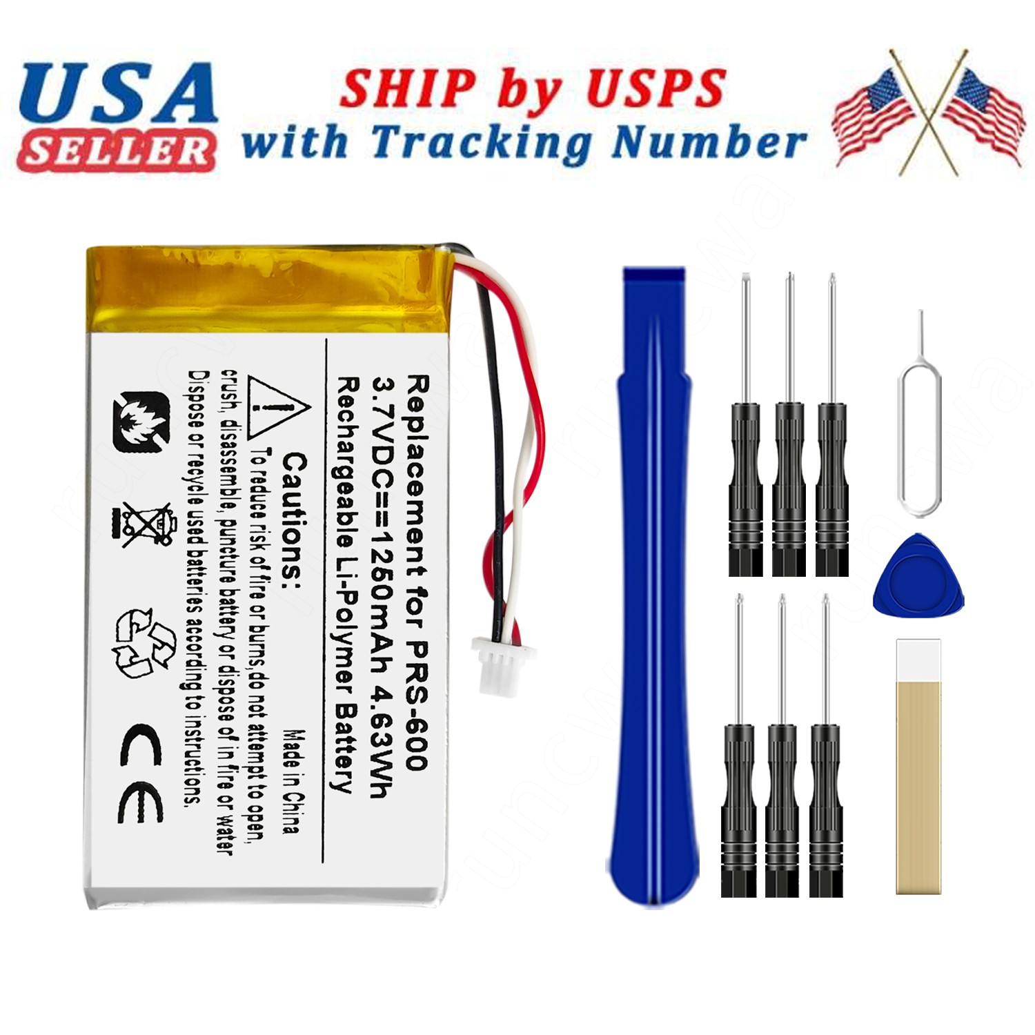 1250mAH New Battery A98927554931 for Sony PRS-600 PRS-600/RC PRS-600/BC Reader
