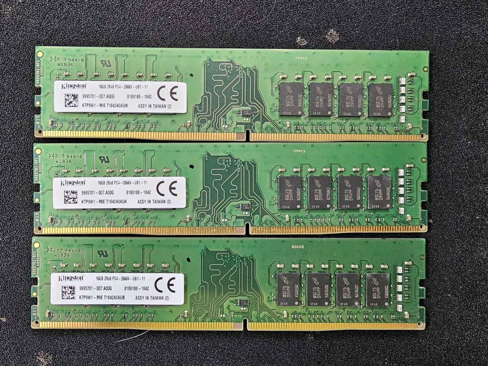 48GB 3x Kingston 16GB 2Rx8 KTP9W1-MIE PC4-21300 DDR4-2666 RAM TESTED