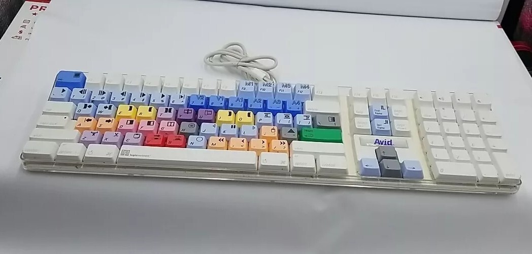 Apple A1048 Digidesign USB Wired Avid Logic Keyboard Final Cut Pro Colored Keys