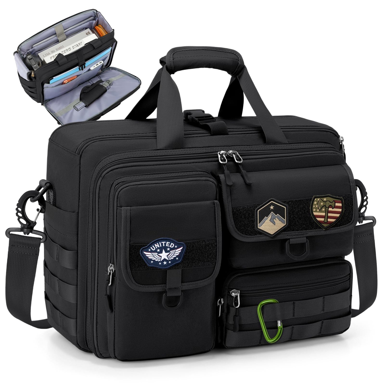 Tactical Messenger Bag 15.6/17.3 Inch Military Laptop Bag for men