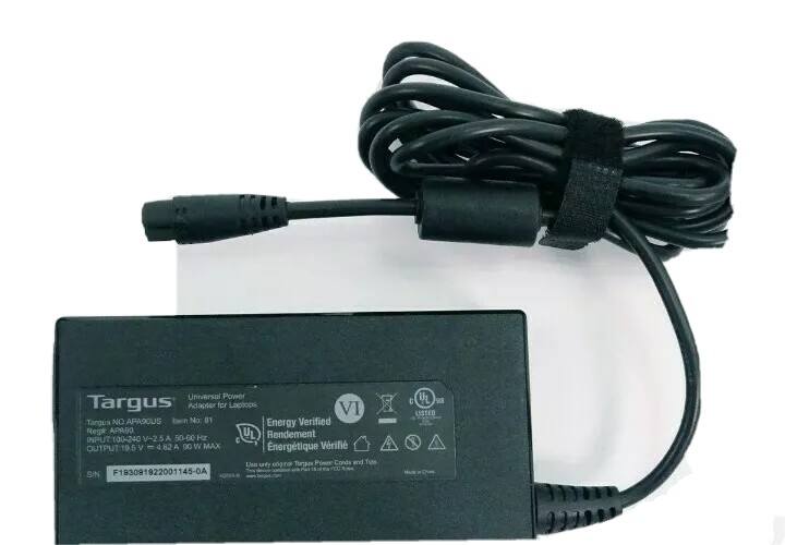 APA90US Targus 90W 19.5V 4.62A Universal AC Adapter Laptop Charger (No Tips) 